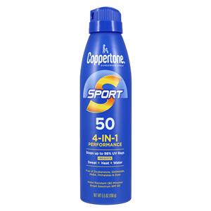 Coppertone Sport Spray Sunscreen 5.5oz Water Resistant 50 SPF Ea, 12 EA/CA