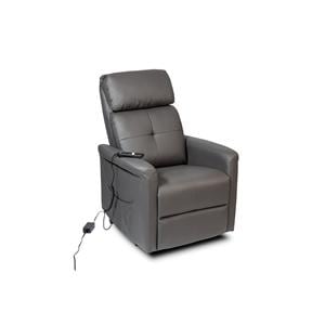 Hamilton Collection Power Lift Recliner Fx Lthr Vnyl 330 Cap Pwr Stl Gry Ea