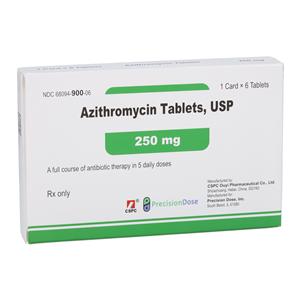 Azithromycin Tablets 250mg Pack 6/Package
