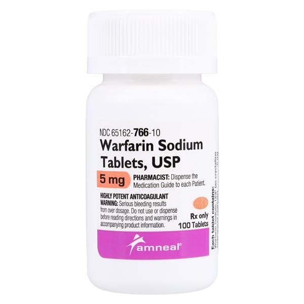 Warfarin Sodium Tablets 5mg Bottle 100/Bt