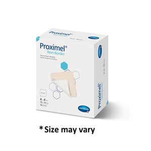 Proximel Silicone Foam Non-Border Dressing 8x8" Sterile Square Adhesive Wht/Tn