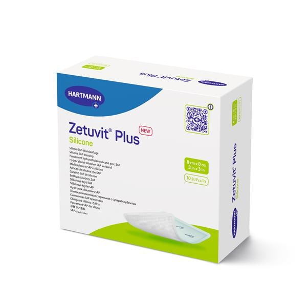 Zetuvit Plus Cellulose/Polymer Non-Border Dressing 3x3 Strl Sq Slcn Adh Spr Abs