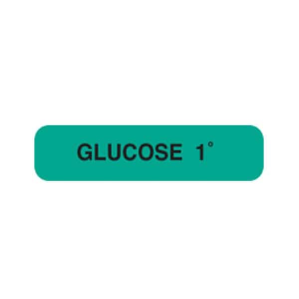 Glucose Tolerance Testing Labels Green 1.625x0.375" 1000/Pk