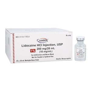 Lidocaine HCl Injection 1% MDV 20mL 25/Package