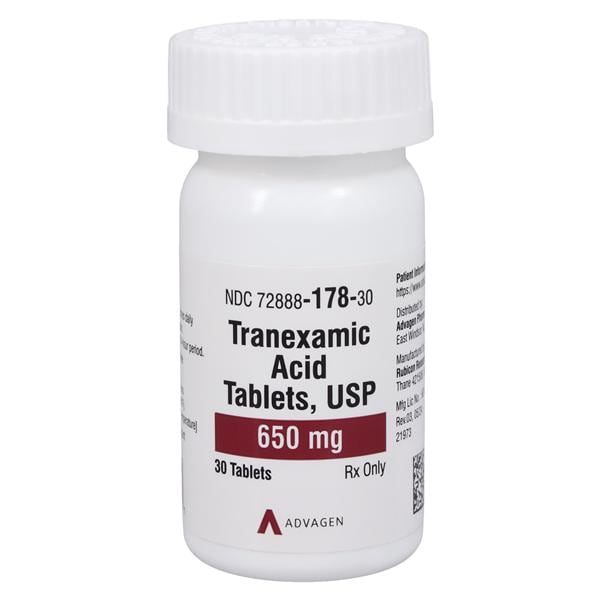 Tranexamic Acid Tablets 650mg Bottle Each
