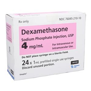 Dexamethasone Sodium Phosphate Injection 4mg/mL Prefilled Syringe 24/Package