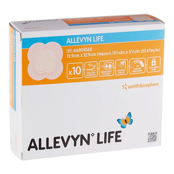 Allevyn Life Foam Dressing 5-1/16x5-1/16" Sterile Quadrilobe