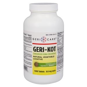 Natural Senna Laxative Tablets 8.6mg Bottle 1000/Bt