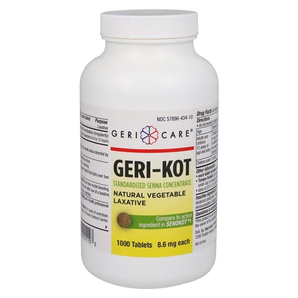 Natural Senna Laxative Tablets 8.6mg Bottle 1000/Bt