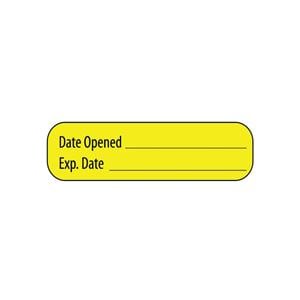 Medvision Pharmacy Label Date Opened/Exp.Date Yellow Paper 1-7/16x3/8" 666/Rl