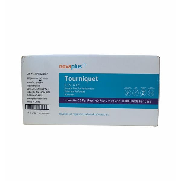 Compressing Device Tourniquet 0.75x12" Magenta LF Disp Ped 250/Bx, 4 BX/CA