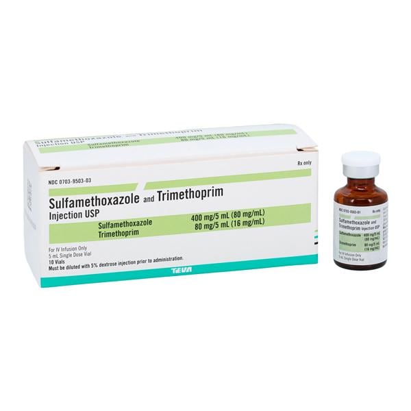 Sulfamethazole/Trimethoprim Injection 80mg/16mg/mL SDV 5mL 10/Package