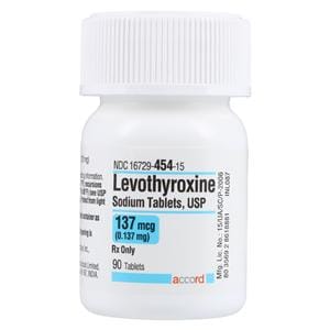 Levothyroxine Sodium Tablets 137mcg Bottle 90/Bottle Each
