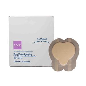 ZeniFOAM GENTLE BORDER PU Fm Border Dressing 9x9 Strl Scrl NAdh Slcn Adh Tn Abs
