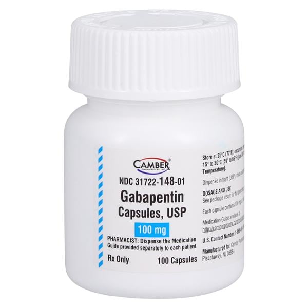 Gabapentin Capsules 100mg Bottle 100/Bottle Each
