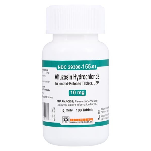 Alfuzosin HCl Extended-Release Tablets 10mg Bottle 100/Bottle Each