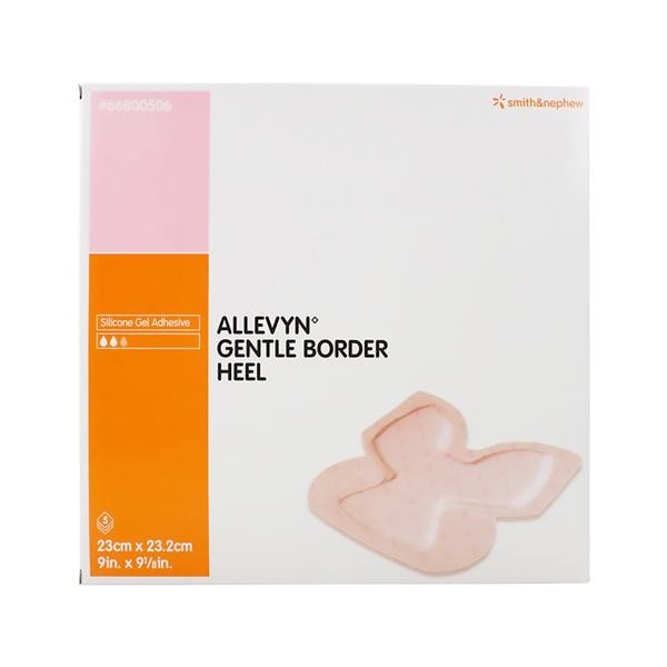 Allevyn Gentle Border Foam/Silicone Wound Dressing 9x9-1/8" Strl Hl Adhs Hi Abs