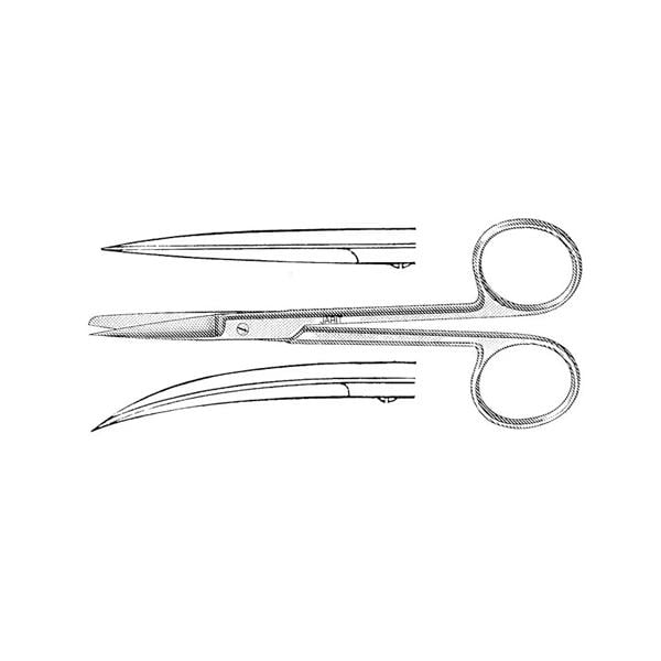 Scissor 4-3/4" Curved Stainless Steel Reusable Ea