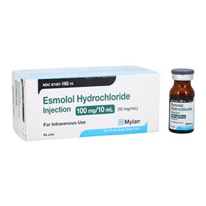 Esmolol HCl Injection 10mg/mL SDV 10mL 10/Package