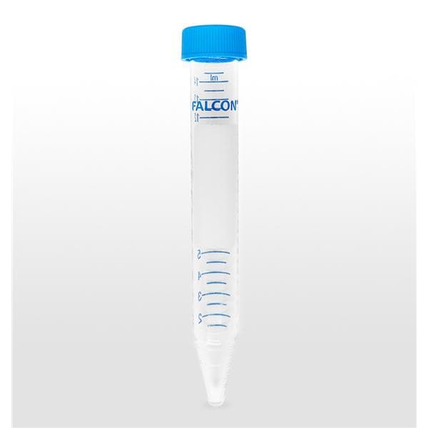 Falcon Centrifuge Tube Polystyrene 15mL Sterile 50/Bg, 10 BG/CA