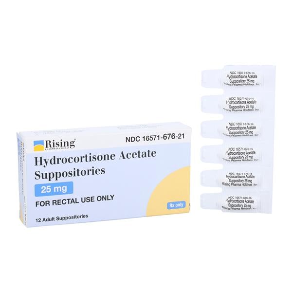 Hydrocortisone Acetate Rectal Suppository 25mg Box 12/Package