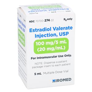 Estradiol Valerate Injection 20mg/mL MDV 5mL Each