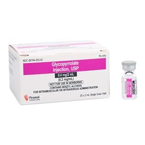 Glycopyrrolate Injection 0.2mg/mL SDV 2mL 25/Package