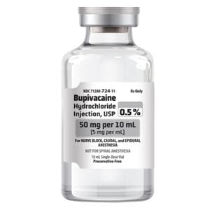 Bupivacaine HCl Injection 0.5% SDV 10mL Each