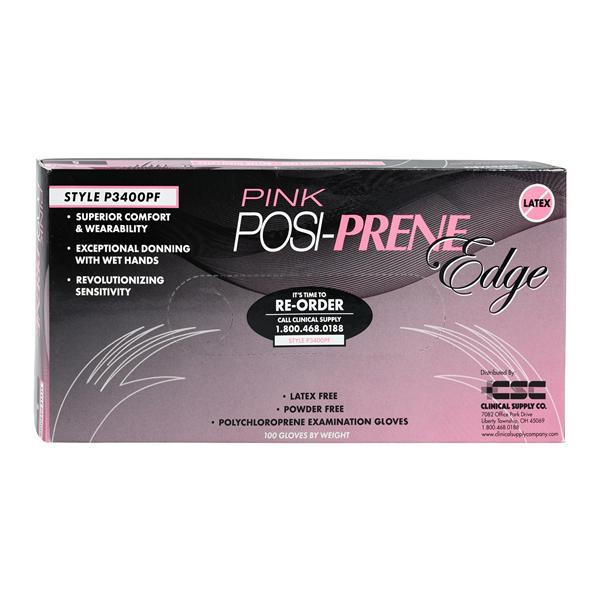 Posi-Prene Edge Chloroprene Exam Gloves Small Pink Non-Sterile