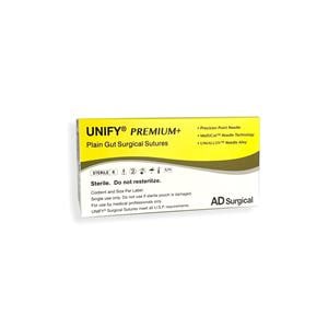 Unify Premium + Suture 5-0 18" Gut Monofilament PC-1 Beige 12/Bx