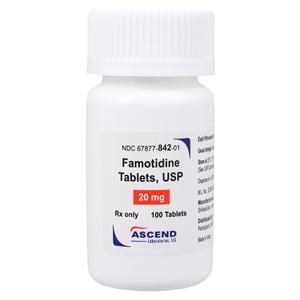 Famotidine Tablets 20mg Bottle 100/Bottle Each