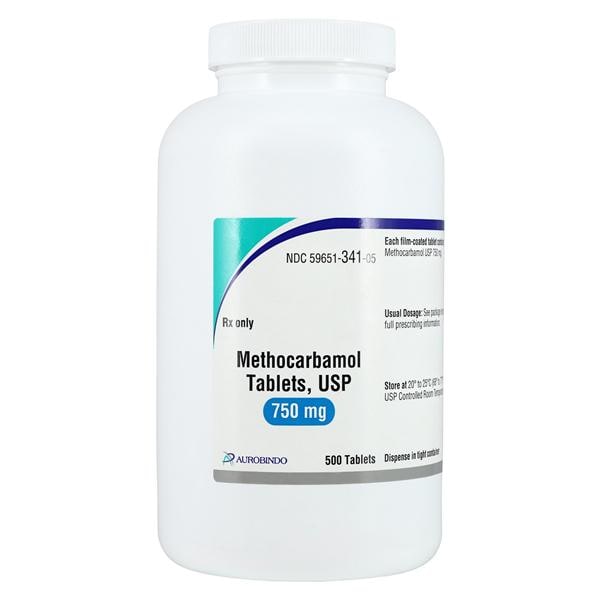 Methocarbamol Tablets 750mg Bottle 500/Bottle Each