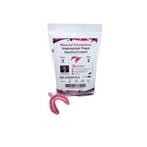 Massad Disposable Edentulous Impression Trays 2 S/M Lower Standard Pack 6/Pk