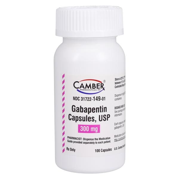 Gabapentin Capsules 300mg Bottle 100/Bottle Each