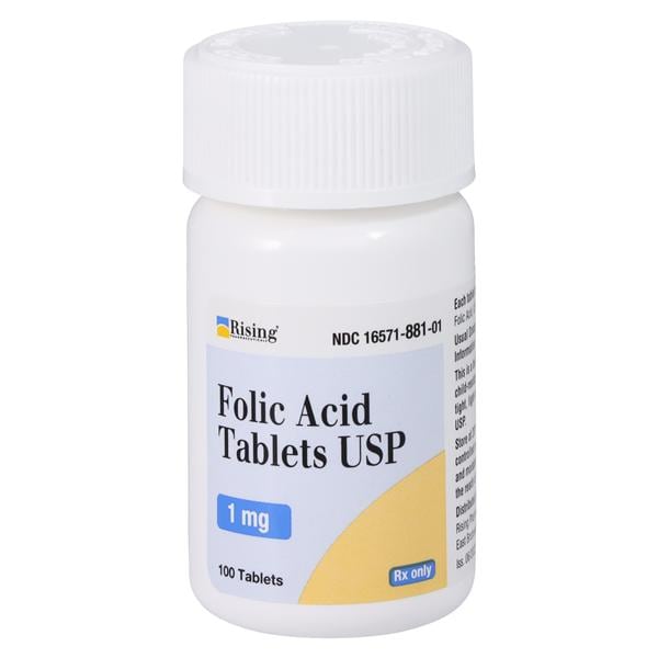 Folic Acid Tablets 1mg Bottle 100/Bottle Each