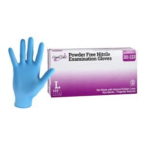 OmniTrust Nitrile Exam Gloves Large Blue Non-Sterile 100/Bx, 10 BX/CA