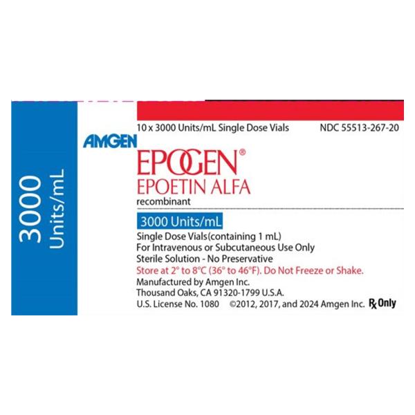 Epogen Injection 3,000U/mL SDV 1mL 10/Package
