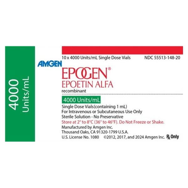 Epogen Injection 4,000U/mL SDV 1mL 10/Package