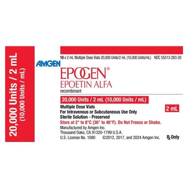 Epogen Injection 20,000U/mL MDV 1mL 10/Package