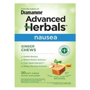 Dramamine Soft Chews Ginger Lemon/Honey/Ginger 20/Bg