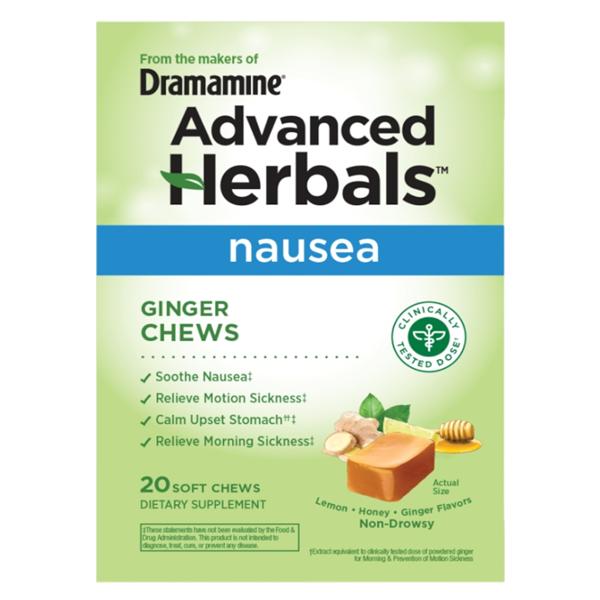 Dramamine Soft Chews Ginger Lemon/Honey/Ginger 20/Bg