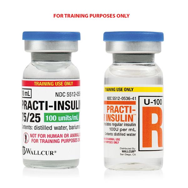 Practi-75/25 & Regular Pack Insulin Simulated Medication 2x20/Pk