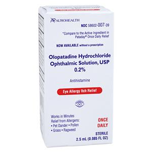 Olopatadine HCl Ophthalmic Solution 0.2% 2.5mL/Bt