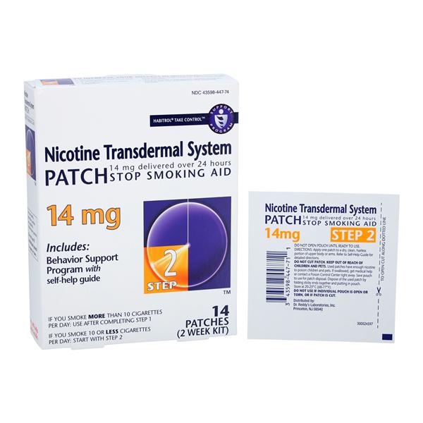 Nicotine TD Step 2 Transdermal Patch 14mg 14/Pk