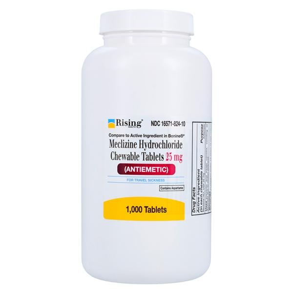 Meclizine Tablets 25mg Bottle 1000/Bt