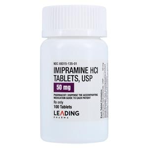 Imipramine HCl Tablets 50mg Bottle 100/Bottle Each