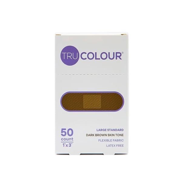 Adhesive Bandage Fabric 1x3" Dark Brown/Black Sterile 50/Bx, 24 BX/CA