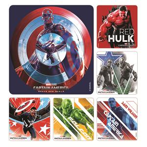 Disney Stickers Kids Captain America Brave New World 100/Rl