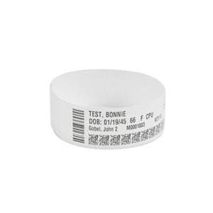 Z-Band Direct Direct Thermal Wristband Polypropylene White 1200/Bx