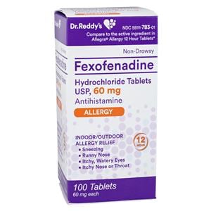 Fexofenadine HCl OTC Tablets 60mg Bottle 100/Bt